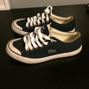 Lacoste navy blue shoes