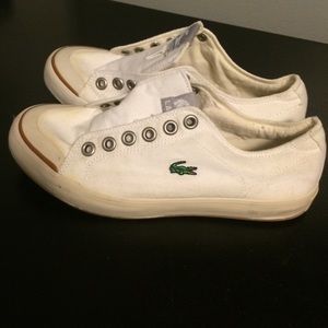 White Lacoste shoes