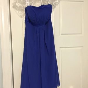 A strapless dress