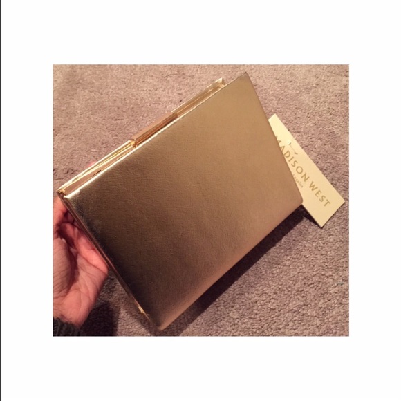 Rose Gold / Champagne Square Hard Clutch