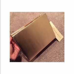 Rose Gold / Champagne Square Hard Clutch