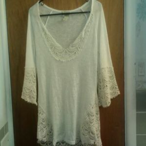 Bohemian white lace top