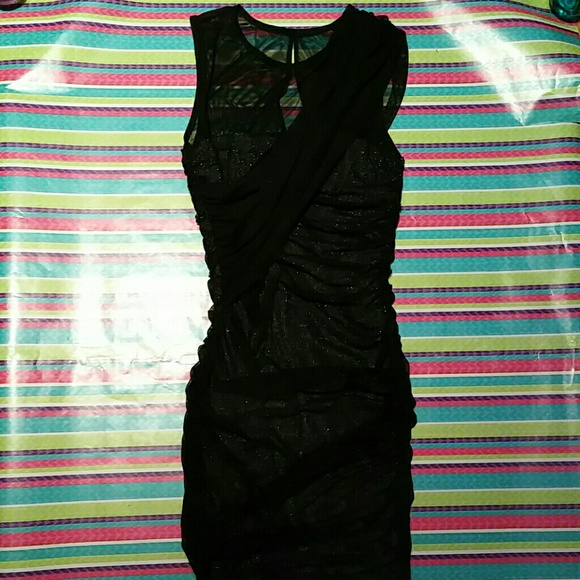 Black glitter dress