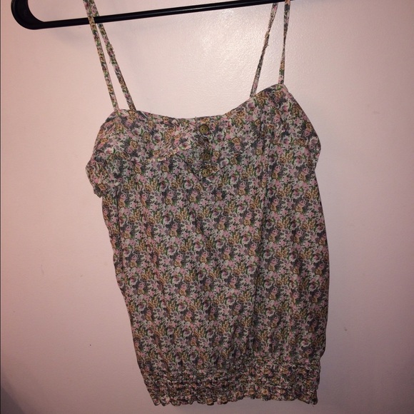 Floral Skinny Strap Top