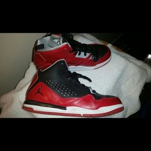 Great red/black boy Jordans