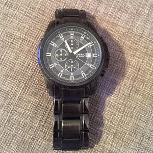 Black fossil watch