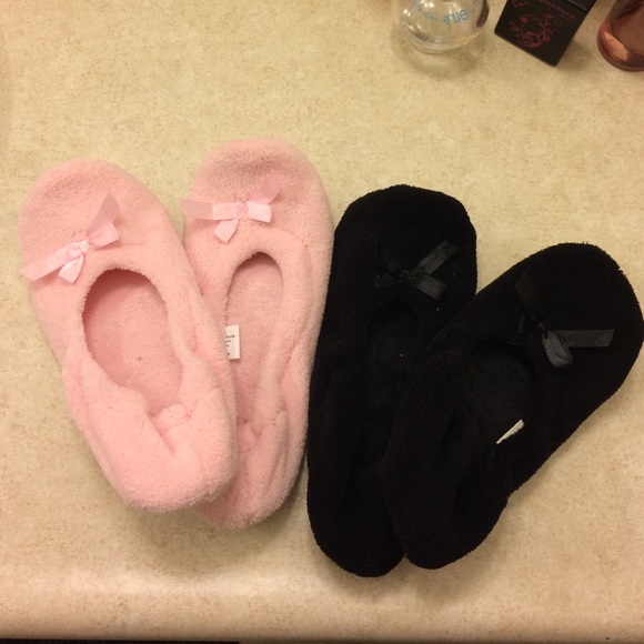 2 Pair Bundle Ballerina Style Slippers