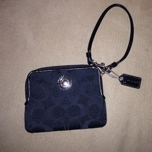 Black coach wristlet