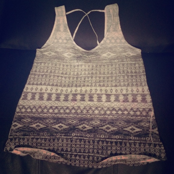 Medium white-gray-black tank top!