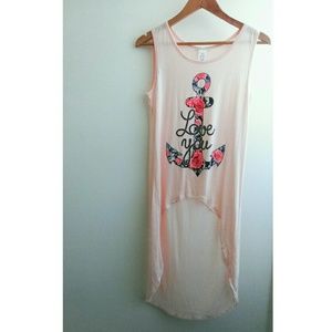 Love you High-low tank top NWOT
