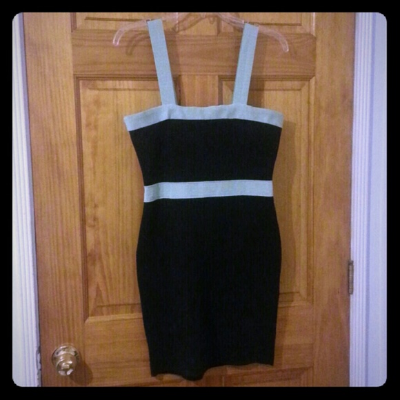 Kardashian Kollection Mint and Black dress