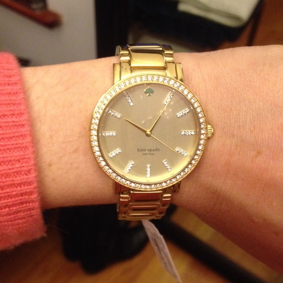 Kate Spade brand new 38mm pave gold watch