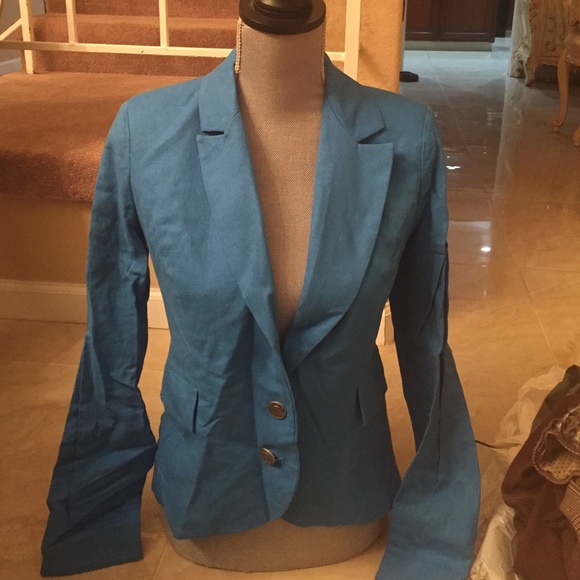 Willow & Clay aqua Blue tail coat blazer