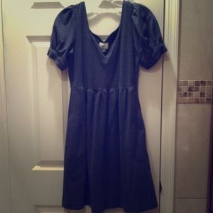 Grey sweatshirt dress with pockets