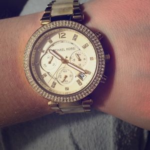 Michael Kors horn and diamond watch