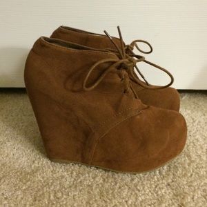 Brown Suede Boot Heels