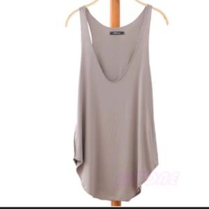 Deep v neck tank top (brown)