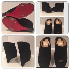 Sold sold sold. Louboutin black wedge/mule. 38.5.