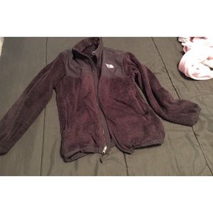 Black fuzzy north face fleece