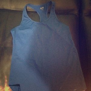 Blue racer back tank top!