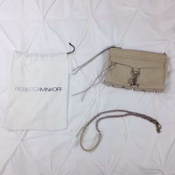 Rebecca Minkoff Handbags - Rebecca Minkoff Cream Faux Ostrich MAC