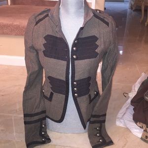 D.E.P.T Military Blazer Taupe with black Pattern
