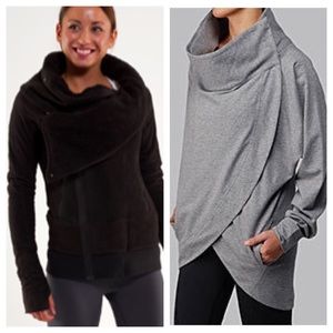 ISO LULULEMON COCOON WRAP AND OFF THE MAT JACKET