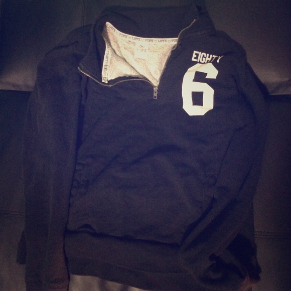 Half zip pink sweatshirt