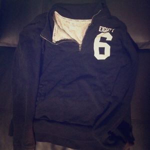 Half zip pink sweatshirt