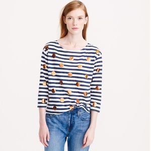 J crew striped polka dot shirt