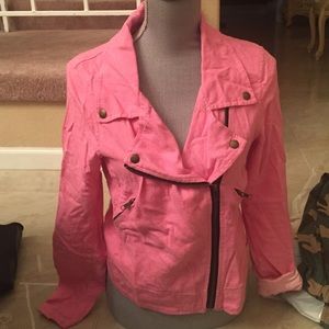 Bubble Gum Pink Sanctuary Moto Jacket