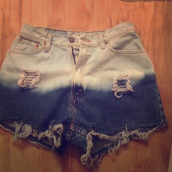 High waist ombré shorts