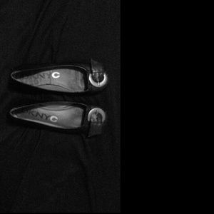 Black DKNYC Flats