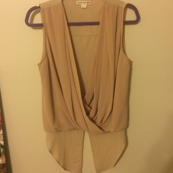 Nude sheer top