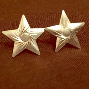 Vintage star silver earrings