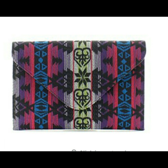 Tribal Print Clutch - Picture 1 of 1