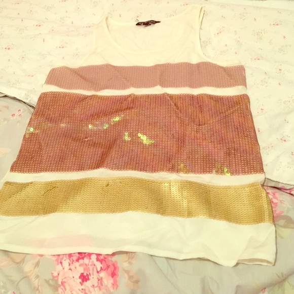 Express shimmer top
