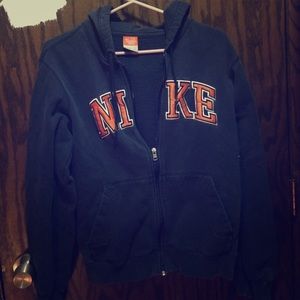 Navy blue nike zip up sweater!
