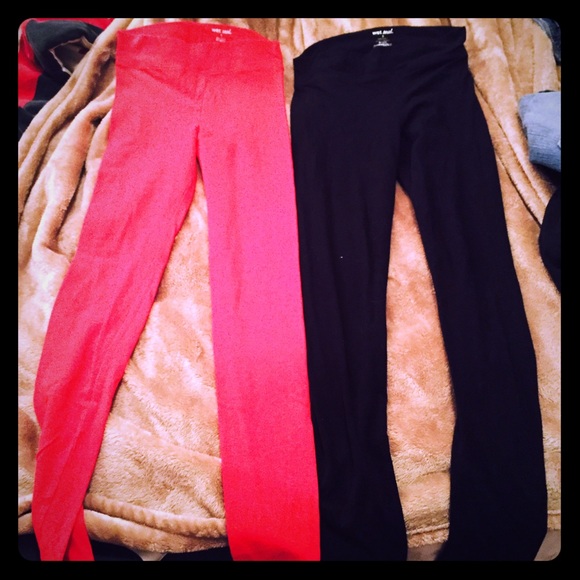 Red and black leggings