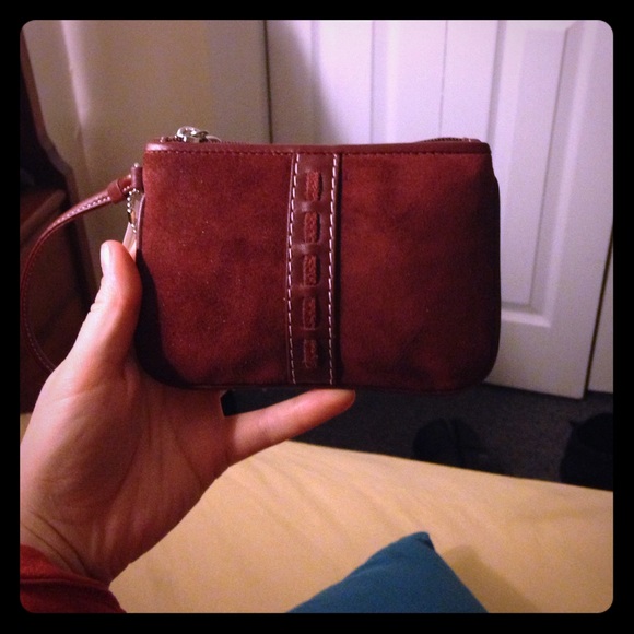 Coach Suede Wristlet