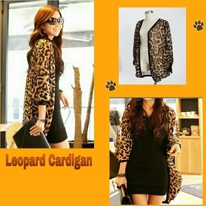 Leopard print cardigan