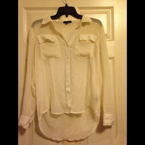 Sheer collared shirt