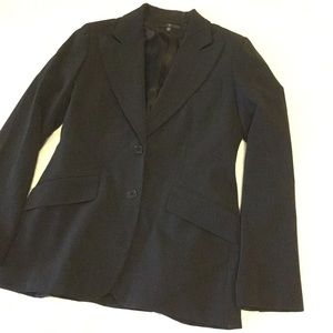 Black pinstripe blazer