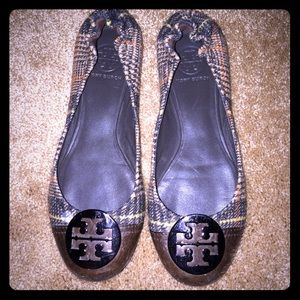 Tory Burch plaid flats