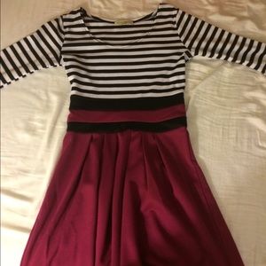 Striped dress.