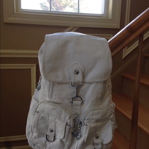 Cool Angels white faux leather backpack