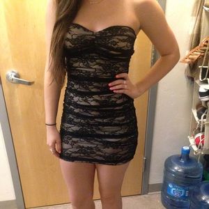 Tight strapless dress