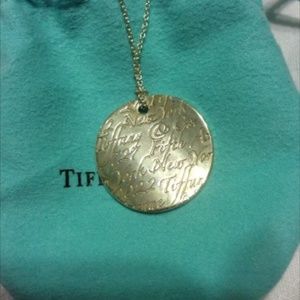 Authentic Tiffany script necklace