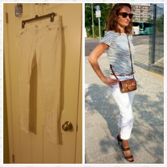 White Michael Kors Jeans Cropped Pants Capris 8P