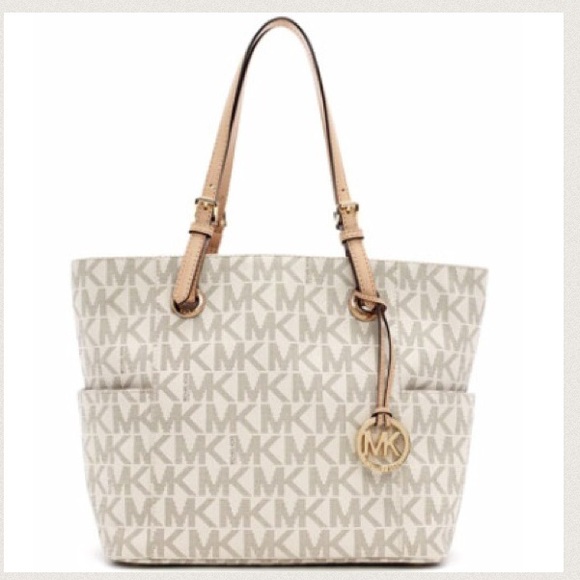 🚫SOLD🚫 MICHAEL Michael Kors Jet Set Logo Tote - Picture 1 of 4